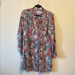 Fat Face Printed Tunic Dress – Size 10 – Cotton/Silk Blend